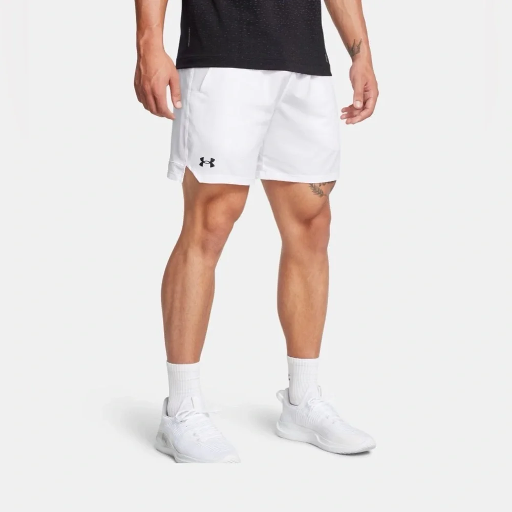 Under Armour Black and White Fitted Shorts - Picture 1 of 7